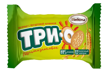 Конфета Печенье Трио мультизлаковое с йогуртовой начинкой