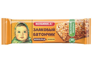 Конфета Батончик злаковый Аленка банан-шоколад